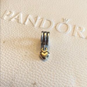 Authentic 14k Gold Heart Dangle Charm